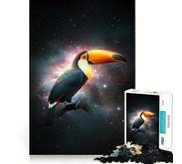 Puzzle da 1000 pezzi "Tucano nello spazio" per ragazzi, ideale per il recupero della memoria, il relax e il divertimento, con dettagli nitidi e perfetti come regalo stagionale 38x26cm