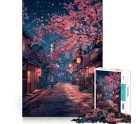 Puzzle da 1000 pezzi Twilight Sakura Street con bordi lisci, gioco divertente e rilassante, ideale per momenti di relax e come regalo di compleanno (38x52cm)