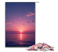 Puzzle da 1000 pezzi Uccelli che volano nel cielo al tramonto Puzzle per adulti Puzzle in legno Gioco impegnativo 1000 pezzi (75x50 cm)