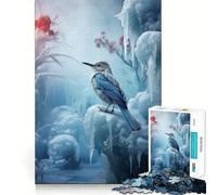 Puzzle da 1000 pezzi "Uccello nel mondo di ghiaccio" Gioco di logica e incastri precisi Un'esperienza rilassante e divertente,perfetta come regalo di Natale (38x26cm)