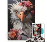 Puzzle da 1000 pezzi "Uccello Segretario" gioco per famiglie assemblaggio di motivi con pezzi di forma casuale completamente ad incastro 50x75cm