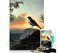Puzzle da 1000 pezzi "Uccello su una roccia al tramonto" Decorazione elegante Gioco per la concentrazione mentale Gioco per momenti di relax Regalo di compleanno (50x75cm)
