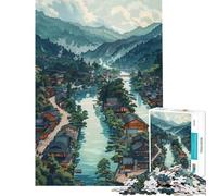 Puzzle da 1000 pezzi - Ukiyo E Town per compleanno Natale Gioco educativo per migliorare la memoria adatto a partire dai 14 anni 38x26cm
