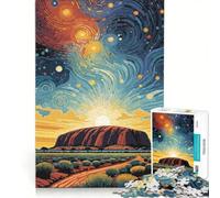 Puzzle da 1000 pezzi Uluru Alba gioco educativo rilassante e stimolante per la mente ideale come decorazione da scrivania 50x75cm
