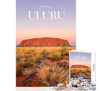 Puzzle da 1000 pezzi Uluru Sunset Toy Wall Decor Ottimi regali e giocattoli Gioco rompicapo Adatto per la decorazione del desktop Dimensioni 38x52cm