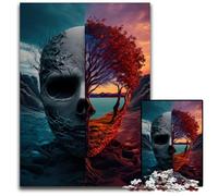 Puzzle da 1000 pezzi "Umani contro Natura", in legno, fai da te, decorazione, sfida per il cervello, per adulti, famiglia, regalo di Natale, 50x75cm/19,68x29,52 pollici
