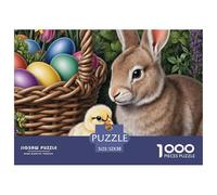 Puzzle da 1000 pezzi, un bellissimo coniglio per giochi educativi per adulti, decorazione per la casa, difficile, impegnativo, regalo di compleanno per maschi e femmine, 52x38 cm/1000 pezzi
