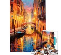 Puzzle da 1000 pezzi "Un canale di Venezia" - Difficile e stimolante per il divertimento di tutta la famiglia - Decorazione da parete per ragazzi dai 14 anni in su (38x26cm)
