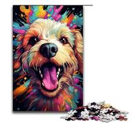 Puzzle da 1000 pezzi "Un cane cattivo e felice" per adulti puzzle impossibile antistress per ragazzi dai 14 anni in su 75x50 cm