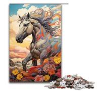 Puzzle da 1000 pezzi "Un cavallo corre nel cielo" per adulti puzzle in legno per famiglie 1000 pezzi (75x50 cm)