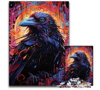 Puzzle da 1000 pezzi "Un corvo colorato", puzzle difficile per adulti, rompicapo fai da te stimolante, gioco perfetto per famiglie o regalo decorativo 26X38CM/10,23x14,96 pollici
