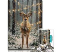 Puzzle da 1000 pezzi Un elegante cervo Puzzle da 1000 pezzi per adulti e adolescenti giocattoli giochi educativi antistress collezione di artisti belle arti (26x38cm)