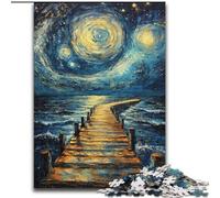 Puzzle da 1000 pezzi "Un ponte sotto il cielo notturno" per adolescenti, un regalo impegnativo e difficile per tutta la famiglia (26x38cm)