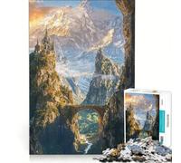 Puzzle da 1000 pezzi "Un ponte tra i mondi", gioco rilassante, antistress, regalo per amici e familiari 38x26cm