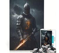 Puzzle da 1000 pezzi Un possente cavaliere medievale, gioco interattivo, allena la mente e la manualità, compleanno e Natale 38x52cm