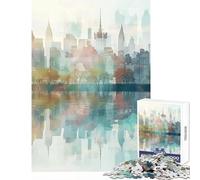 Puzzle da 1000 pezzi Un riflesso di New York City Giocattolo educativo Ottimo regalo per gioco educativo Adatto per la decorazione della scrivania Dimensioni 50x75cm