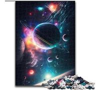 Puzzle da 1000 pezzi "Una danza di pianeti e stelle" in legno, attività divertente per la casa, 50x75cm, serata di giochi in famiglia, esperienza visiva stimolante e gratificante