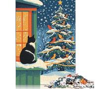 Puzzle da 1000 pezzi "Una scena di felicità natalizia" per adulti, regalo di Halloween, puzzle per adulti, decorazione per la casa, giocattoli puzzle 1000 pezzi (75x50 cm)