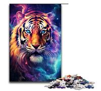 Puzzle da 1000 pezzi Una tigre che emerge dalla luce per adulti divertente gioco per famiglie antistress sfida difficile 75x50 cm