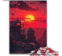 Puzzle da 1000 pezzi "Una vista dall'inferno" in legno, rompicapo stimolante per adolescenti, divertente serata di giochi in famiglia, 1000 pezzi(50x75cm)