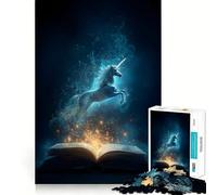 Puzzle da 1000 pezzi "Unicorno che emerge da un libro" - Gioco di concentrazione - Artigianato di taglio esperto - Hobby affascinante per i momenti di svago (38x26cm)