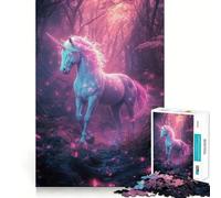 Puzzle da 1000 pezzi "Unicorno mistico nella foresta" per ragazzi, rompicapo rilassante, arte da assemblare, regalo di alta qualità (38x26cm)