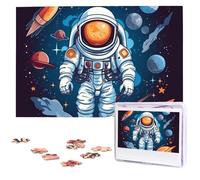 Puzzle da 1000 pezzi - Universo Astronauta Razzo Galaxy Puzzle per adulti impegnativo puzzle immagine personalizzata puzzle in legno 75 x 50 cm