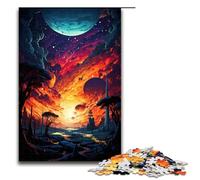 Puzzle da 1000 pezzi Universo colorato e psichedelico per adulti Puzzle in legno Giochi per famiglie 75x50 cm