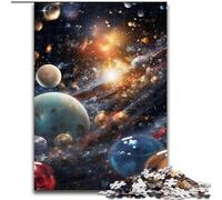 Puzzle da 1000 pezzi, universo colorato, in legno, rompicapo fai da te, perfetto gioco per famiglie o regalo decorativo, 1000 pezzi(50x75cm)