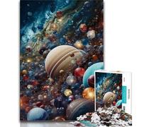 Puzzle da 1000 pezzi "Universo colorato" per adolescenti, gioco stimolante, ideale come regalo per tutta la famiglia, 50x75cm