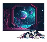Puzzle da 1000 pezzi Universo dalla mia finestra puzzle di carta per bambini regali di Natale (dimensioni 38x26 cm)