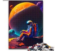 Puzzle da 1000 pezzi Universo Pianeta Astronauta Puzzle da 1000 pezzi per adulti Natale Halloween Festa della mamma Capodanno Pasqua Regalo (Dimensioni 26x38cm)