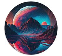 Puzzle da 1000 pezzi Universo Pianeta Rotondo in Cartone per Adolescenti e Famiglie, Decorazione Fai da Te Perfetta e Sfida Enigmistica (Dimensioni 67,5x67,5 cm)