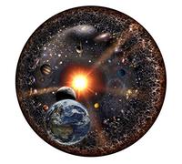 Puzzle da 1000 pezzi, universo sistema solare pianeta con sole terra Giove Venere Saturno Luna Marte Uranus Nettuno Buco Nero Stella Gioco Bambini Adulti Giocattoli Carta Rotonda (67,6 x 67,6 cm)