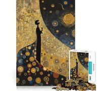 Puzzle da 1000 pezzi "Uomo nella notte stellata con bevanda" per adulti, gioco di logica e abilità, per un divertimento lento e piacevole, con tagli precisi, pezzo da collezione 50x75cm