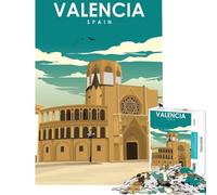 Puzzle da 1000 pezzi Valencia Spagna Viaggio Arte Sfida di Intelligenza Giocattolo Avvincente Giochi Educativi Corsa di Velocità Manuale Regalo per Compleanni (Dimensioni 38x52cm)