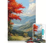 Puzzle da 1000 pezzi "Valle Autunnale",gioco di assemblaggio,stimolante per la mente,rilassante,ideale come regalo di compleanno (50x75cm)
