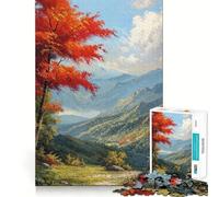 Puzzle da 1000 pezzi "Valle Autunnale",gioco di assemblaggio,stimolante per la mente,rilassante,ideale come regalo di compleanno (38x26cm)