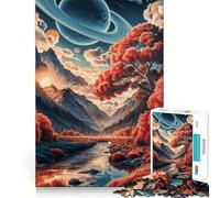 Puzzle da 1000 pezzi "Valle Celeste d'Autunno" con taglio liscioGioco creativo,rilassante e divertente,ideale come regalo di Natale (38x52cm)