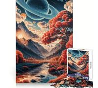 Puzzle da 1000 pezzi "Valle Celeste d'Autunno" per adolescenti,ideale per stimolare la memoria,alleviare lo stress,divertirsi,ottenere bordi netti e creare un regalo perfetto (38x52cm)