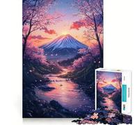 Puzzle da 1000 pezzi "Valle dei ciliegi in fiore" con bordi sottili,attività creativa per stimolare la mente,gioco rilassante,regalo di Natale divertente (38x26cm)