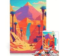 Puzzle da 1000 pezzi "Valle dei Re Egitto" gioco educativo rilassante e stimolante per la mente ideale come decorazione da scrivania 50x75cm