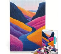 Puzzle da 1000 pezzi "Valli Vivaci" decorazione da parete stimolante da completare per rafforzare l'amore tra le coppie 38x52cm