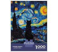 Puzzle Da 1000 Pezzi - Van Gogh Cat Puzzle Gioco Rompicapo Decorazione Da Parete Offerta Come Regalo Per Tutta La Famiglia 38x26cm/1000pcs