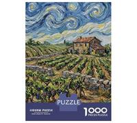Puzzle Da 1000 Pezzi - Van Gogh Style Vineyard Landscape Puzzle Per Adolescenti Gioco Rompicapo Antistress Offerta Regalo Per Tutta La Famiglia 38x26cm/1000pcs