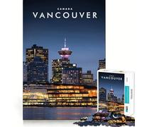 Puzzle da 1000 pezzi Vancouver Canada Gioco con bordi perfetti Gioco cognitivo Gioco lento Divertente Decorazione artistica natalizia (38x26cm)