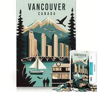 Puzzle da 1000 pezzi Vancouver Canada Viaggio Taglio preciso Divertente sfida mentale Giocattolo Gioco per il tempo libero Compleanno Arte Gioco (50x75cm)