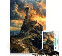 Puzzle da 1000 pezzi "Vecchio Guardiano della Costa" per adulti, stimola la memoria, ideale per il tempo libero, con taglio preciso, perfetto come regalo per le vacanze (38x26cm)