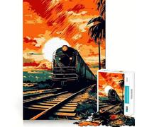 Puzzle da 1000 pezzi "Vecchio Treno" per ragazzi, gioco di puzzle che stimola l'intelletto, divertimento per tutta la famiglia, taglio di qualità, regalo elegante (38x26cm)