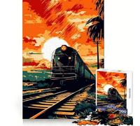 Puzzle da 1000 pezzi "Vecchio Treno" per ragazzi, gioco di puzzle che stimola l'intelletto, divertimento per tutta la famiglia, taglio di qualità, regalo elegante (38x26cm)